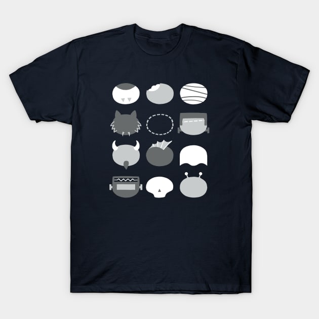 Minimalist Movie Monsters T-Shirt by chayground